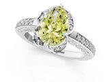 White gold Fancy Yellow Pear  Cut Halo Diamond Ring with Channel Set Band and Four-Prong Setting_33