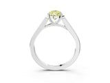 White gold Fancy Yellow Pear Cut Solitaire Cathedral Diamond Engagement Ring with Channel-Set Band and Four-Prong Setting_18