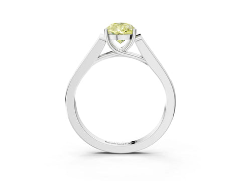 White gold Fancy Yellow Pear Cut Solitaire Cathedral Diamond Engagement Ring with Channel-Set Band and Four-Prong Setting_18
