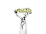 White gold Fancy Yellow Pear Cut Solitaire Diamond Engagement Ring with Twisted Pave Band and Four-Prong Setting_24