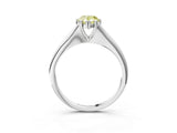 White gold Fancy Yellow Pear Cut Solitaire Diamond Ring with Six-Prong Setting and Classic Band_29