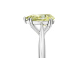 White gold Fancy Yellow Pear Cut Solitaire Diamond Ring with Six-Prong Setting and Classic Band_5