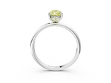 White gold Fancy Yellow Pear  Cut Solitaire Engagement Ring with Four-Prong Setting and Classic Band_23
