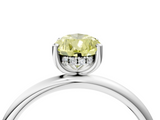 White gold Fancy Yellow Pear  Cut Solitaire Engagement Ring with Four-Prong Setting and Classic Band_24