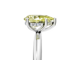 White gold Fancy Yellow Pear  Cut Solitaire Engagement Ring with Four-Prong Setting and Classic Band_25