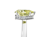 White gold Fancy Yellow Pear  Cut Solitaire Engagement Ring with Four-Prong Setting on a Classic Band_25