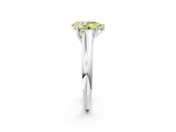 White gold Fancy Yellow Pear Cut Solitaire Engagement Ring with Tapered Band and Four-Prong Setting_17