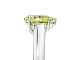 White gold Fancy Yellow Pear Cut Solitaire Engagement Ring with Tapered Band and Four-Prong Setting_20