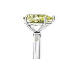 White gold Fancy Yellow Pear  Cut Solitaire Engagement Ring with Thin Band and Four-Prong Setting_8