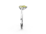 White gold Fancy Yellow Pear  Cut Solitaire Ring with Cathedral Band and Four-Prong Setting_72