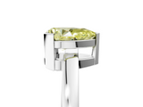 White gold Fancy Yellow Pear  Cut Solitaire Ring with Four-Prong Setting and Classic Band_63