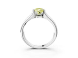 White gold Fancy Yellow Pear Cut Solitaire Tension Set Diamond Ring with Split Shank Band_27