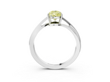 White gold Fancy Yellow Pear  Cut Solitaire Twist Band Ring with Four-Prong Setting_40
