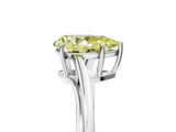 White gold Fancy Yellow Pear  Cut Solitaire Twist Band Ring with Four-Prong Setting_42