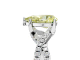 White gold Fancy Yellow Pear Cut Solitaire Twist Pave Diamond Engagement Ring with Prong Setting_17