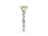White gold Fancy Yellow Pear Cut Solitaire Twisted Pave Band with Four-Prong Setting_17