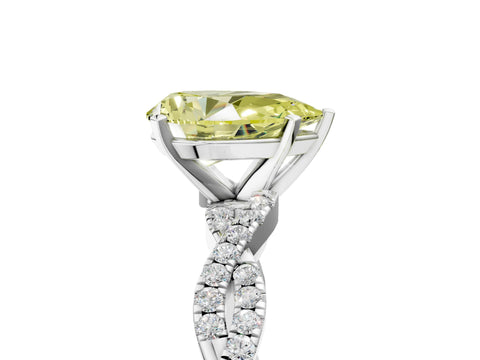 White gold Fancy Yellow Pear Cut Solitaire Twisted Pave Band with Four-Prong Setting_20