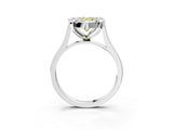 White gold Fancy Yellow Pear  Diamond Cluster Halo Solitaire with Four-Prong Setting_93