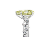 White gold Fancy Yellow Pear  Diamond Cluster Prong-Set Solitaire Ring_29