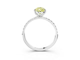 White gold Fancy Yellow Pear  Diamond Pavé Band with Six-Prong Setting_36