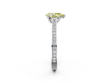 White gold Fancy Yellow Pear  Diamond Solitaire with Pave Band and Six-Prong Setting_21