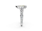 White gold Fancy Yellow Pear  Halo Diamond Engagement Ring with Split Shank and Four-Prong Setting_56