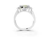 White gold Fancy Yellow Pear  Halo Diamond Engagement Ring with Split Shank and Four-Prong Setting_57