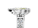 White gold Fancy Yellow Pear  Halo Diamond Engagement Ring with Split Shank and Four-Prong Setting_60