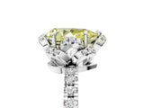 White gold Fancy Yellow Pear  Halo Diamond Pave Band Ring with Four-Prong Setting_20