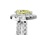 White gold Fancy Yellow Pear  Halo Diamond Split Shank Engagement Ring with Prong Setting_32