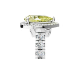 White gold Fancy Yellow Pear  Halo Pavé Diamond Engagement Ring with Four-Prong Setting_31