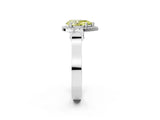 White gold Fancy Yellow Pear  Halo Pave Split Shank Prong Setting Ring_28