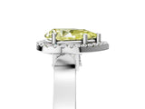 White gold Fancy Yellow Pear  Halo Pave Split Shank Prong Setting Ring_31