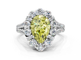 White gold Fancy Yellow Pear  Halo Split Shank Diamond Engagement Ring with Pave Band and Four-Prong Setting_54