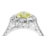 White gold Fancy Yellow Pear  Halo Split Shank Diamond Engagement Ring with Pave Band and Four-Prong Setting_58