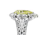 White gold Fancy Yellow Pear  Halo Split Shank Diamond Engagement Ring with Pave Band and Four-Prong Setting_59