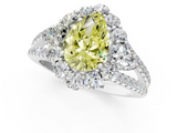 White gold Fancy Yellow Pear  Halo Split Shank Diamond Engagement Ring with Prong Setting_21