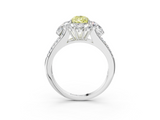 White gold Fancy Yellow Pear  Halo Split Shank Diamond Engagement Ring with Prong Setting_23