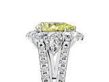 White gold Fancy Yellow Pear  Halo Split Shank Diamond Engagement Ring with Prong Setting_25