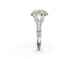 White gold Fancy Yellow Pear  Halo Split Shank Diamond Ring with Prong Setting_22