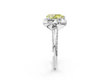 White gold Fancy Yellow Pear  Halo Split Shank Pave Diamond Ring with Petal Prong Setting_34