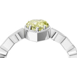 White gold Fancy Yellow Pear  Milgrain Marquise Diamond Twist Band Ring_66