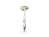 White gold Fancy Yellow Pear  Solitaire Cathedral Diamond Ring with Six-Prong Setting_19