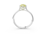 White gold Fancy Yellow Pear  Solitaire Cathedral Diamond Ring with Six-Prong Setting_20
