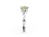White gold Fancy Yellow Pear  Solitaire Celtic Knot Engagement Ring with Four-Prong Setting_92