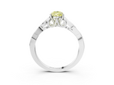 White gold Fancy Yellow Pear  Solitaire Celtic Knot Engagement Ring with Four-Prong Setting_93