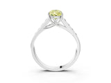 White gold Fancy Yellow Pear  Solitaire Channel-Set Diamond Engagement Ring with Four-Prong Setting_35