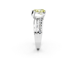 White gold Fancy Yellow Pear  Solitaire Channel-Set Split Shank Ring with Tension Prong Setting_5