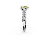 White gold Fancy Yellow Pear  Solitaire Chevron Pave Diamond Engagement Ring with Six-Prong Setting_5
