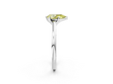 White gold Fancy Yellow Pear  Solitaire Diamond Engagement Ring with Four-Prong Setting on a Classic Band_5